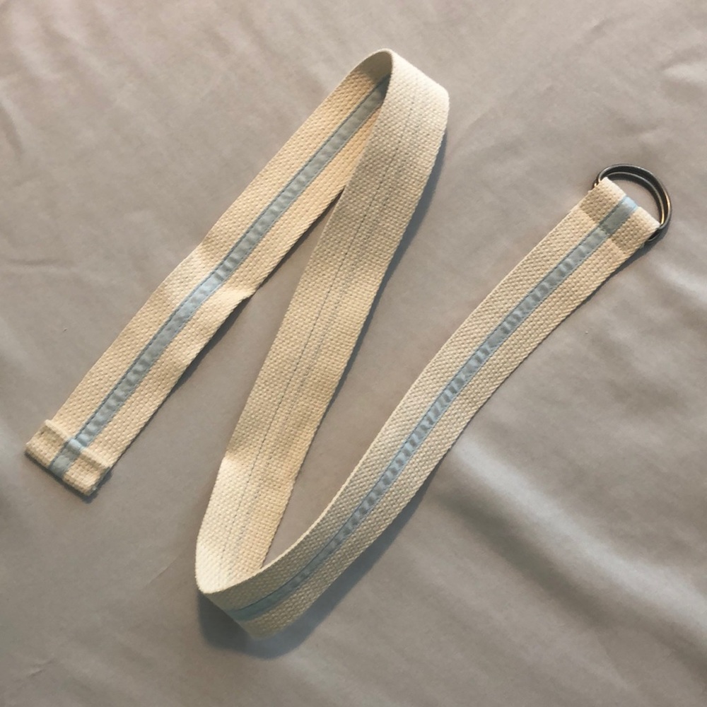 Canvas striped adjustable belt vintage Y2K